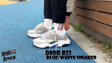 dior blue and white sneakers|navy b22.